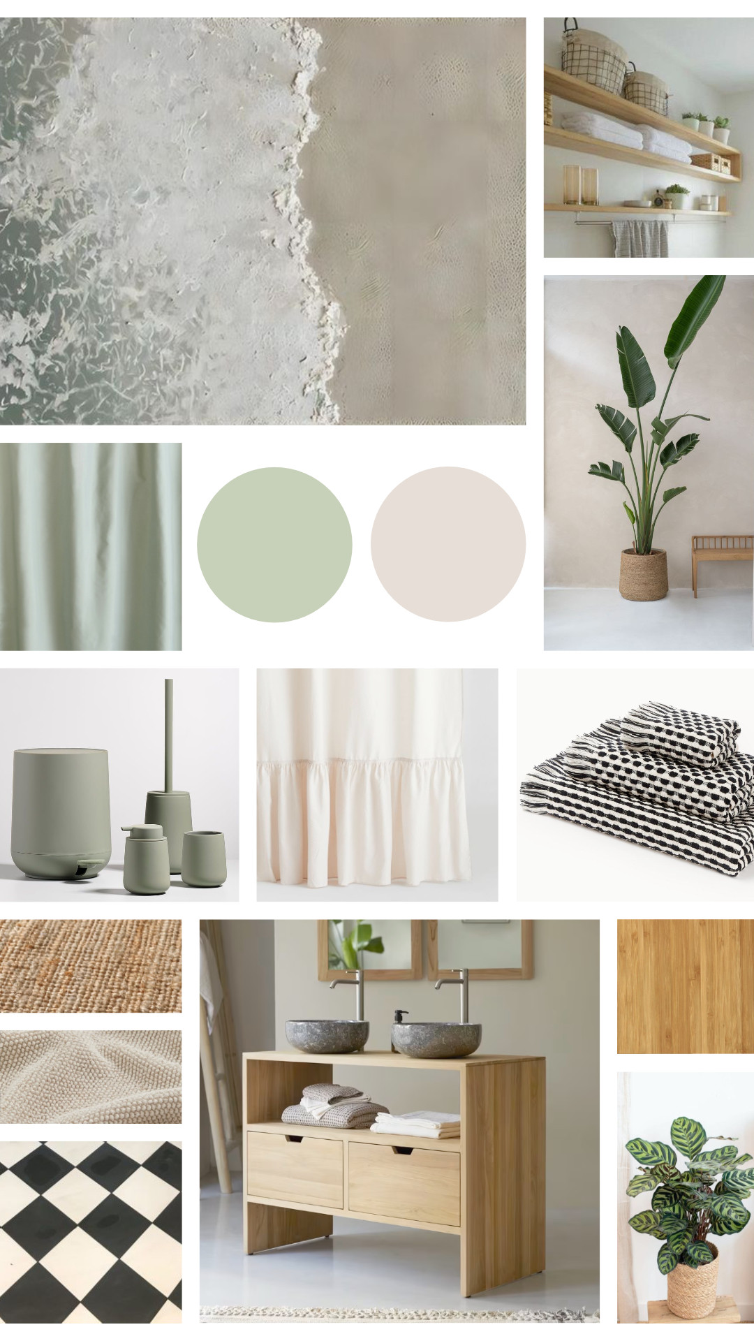 Moodboard von dem Badezimmer