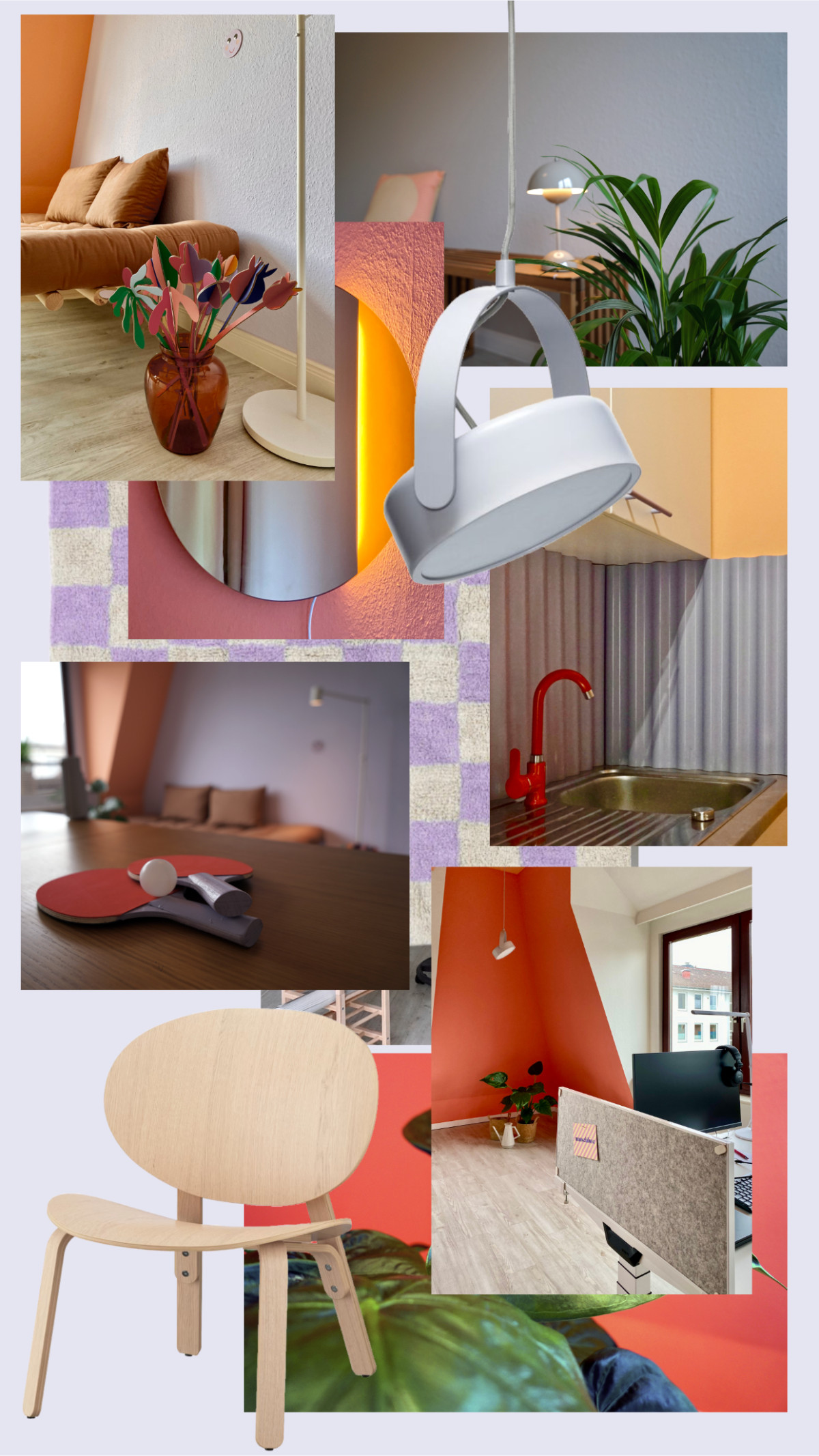 Farb- und Produktzusammenstellung von dem Projekt vielfältig