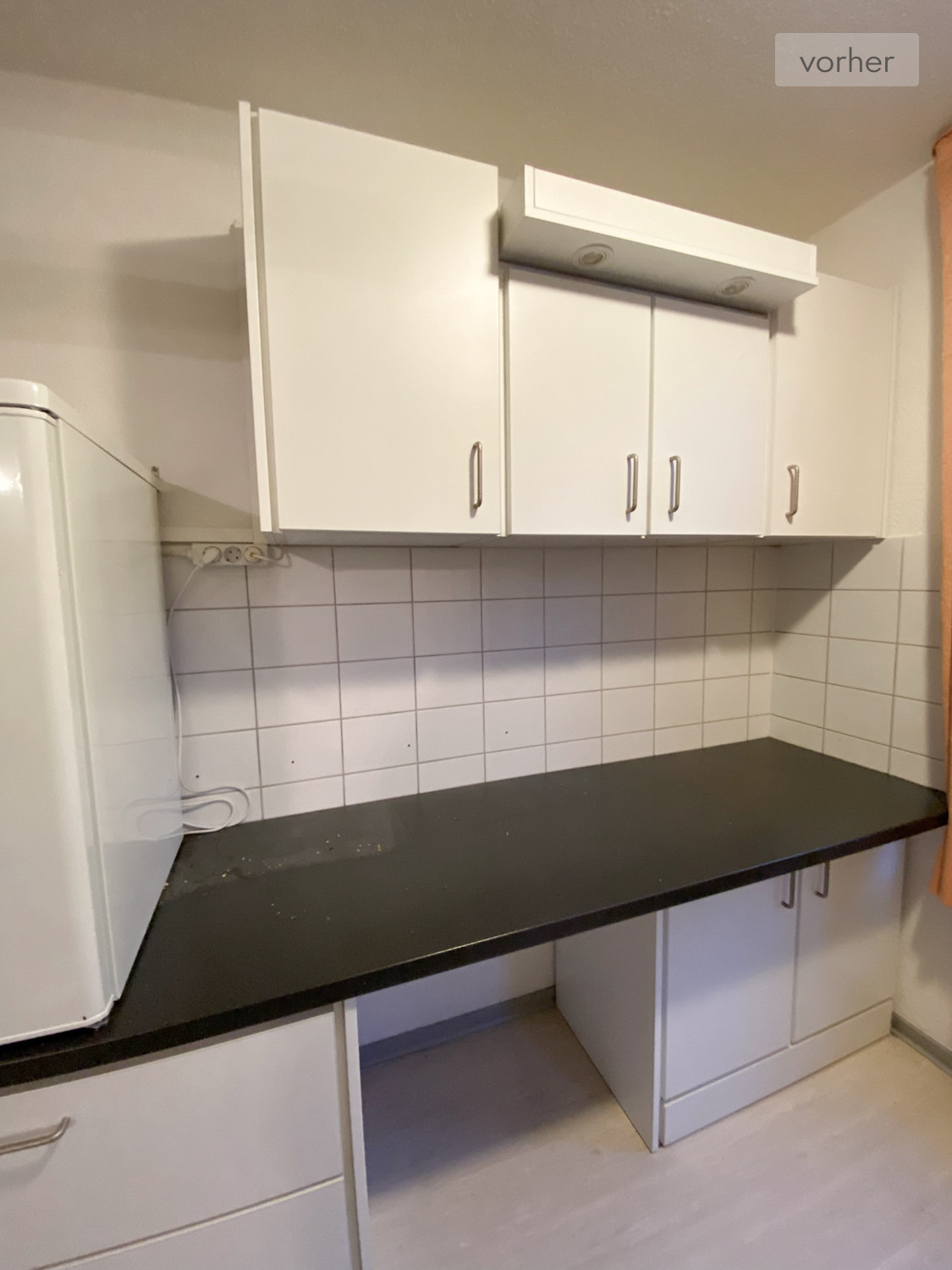 vorherige Schranklösung zum Unterfahren