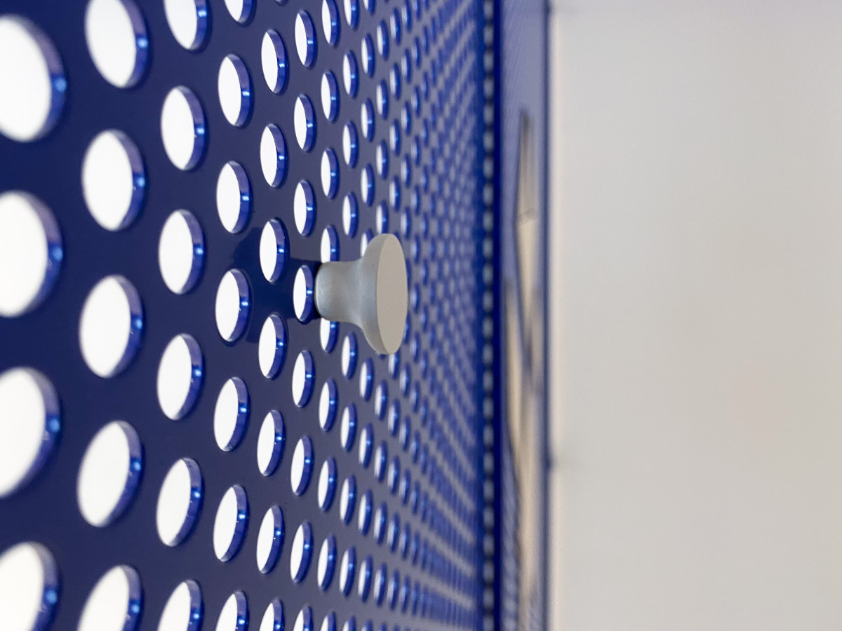 Detailaufnahme von dem Raumtrenner mit Magnet